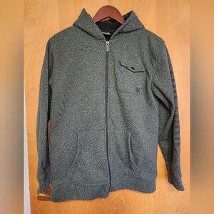 Zoo York Boys Fleece Lined Green Zip Up Hoodie XL (18-20)